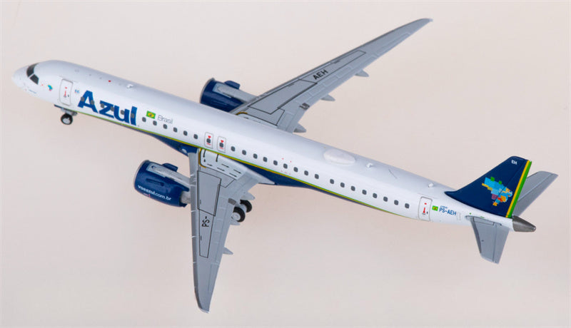 Geminijets Azul for Embraer ERJ-195-E2 PS-AEH 1:400 Aircraft Pre-built Airliner Model Display