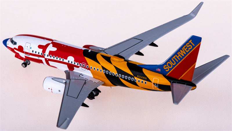 NG Models Southwest Airlines Boeing 737-700 N214WN 1:400 Diecast Model view 4