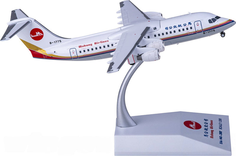 JC Wings Makung Airlines BAe-146-300 B-1775 1:200 Airplane Pre-built Airliner Model Display