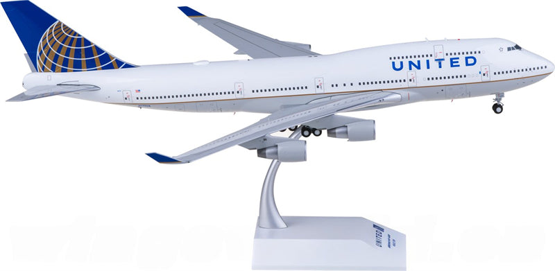 JC Wings United Airlines for Boeing 747-400 N175UA 1:200 Airplane Pre-built Airliner Model Display
