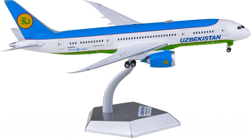 SQ Wings Uzbekistan Airways for Boeing 787-8 UK78706 1:200 Airplane Pre-built Airliner Model Display