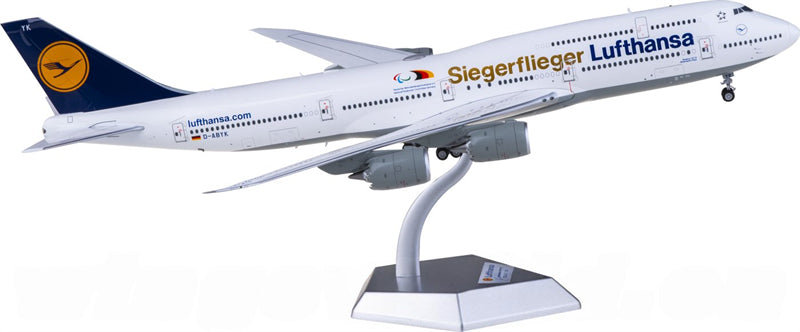 SQ Wings Lufthansa for Boeing 747-8 D-ABYK 1:200 Airplane Pre-built Airliner Model Display