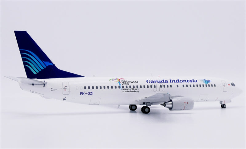 JC Wings Garuda Indonesia for Boeing 737-800 PK-GZI Visit Indonesia 2008 1:200 Aircraft Pre-built Airliner Model Display