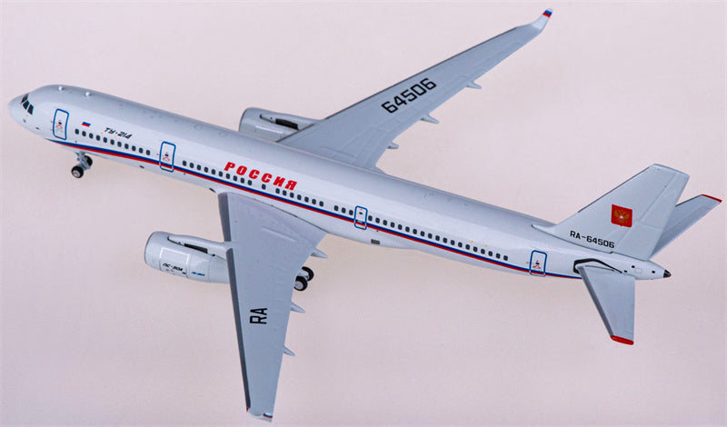 NG Models Russia State Transport Company for Tupolev TU-214 RA-64506 1:400 Airplane Pre-built Airliner Model Display