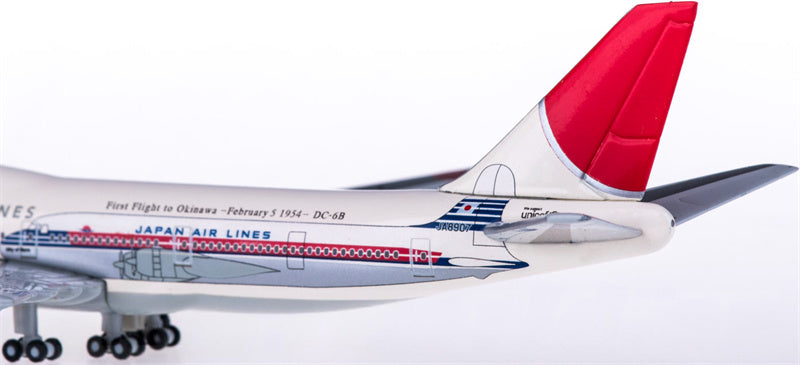 Hogan Japan Airlines Boeing 747-400D JA8907 First Flight to Okinawa 1:500 Diecast Model view 5