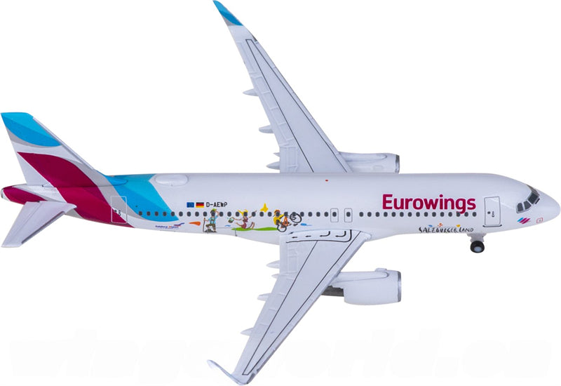 Herpa Eurowings Airbus A320 D-AEWP 1:500 Diecast Model view 2