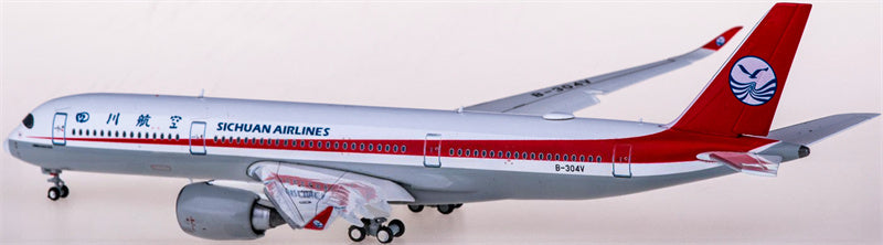 JC Wings Sichuan Airlines Airbus A350-900XWB B-304V Flaps Down 1:400 Diecast Model view 3