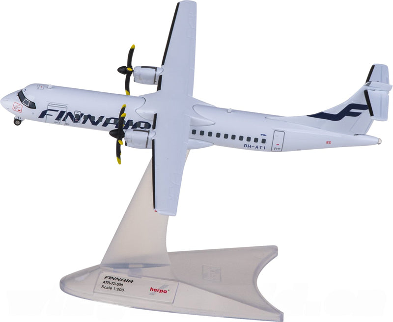 Herpa Finnair for ATR-72-500 OH-ATI 1:200 Airplane Pre-built Airliner Model Display
