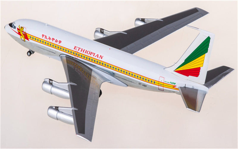 AeroClassics Ethiopian Airlines for Boeing 720B ET-ABP 1:200 Airplane Pre-built Airliner Model Display