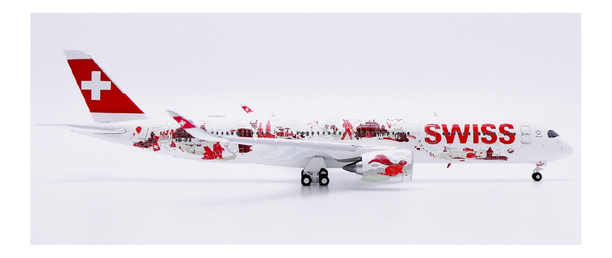JC Wings 1:400 Swiss International Air Lines Airbus A350-900XWB HB-IFA Flaps Down DIECAST Model
