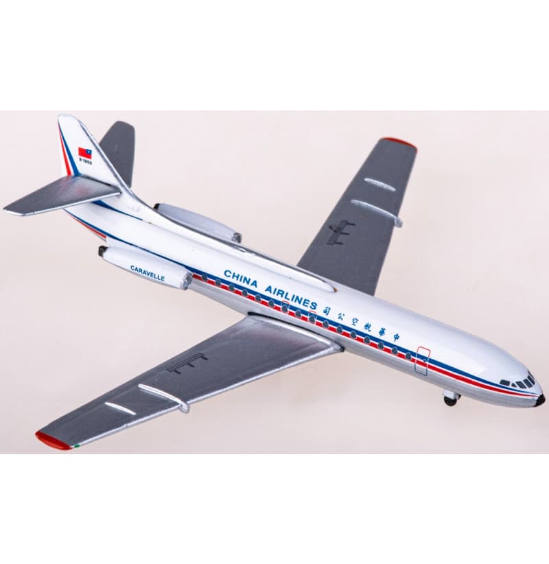 YU ModeL China Airlines Sud Aviation SE-210 B-1856 1:400 Aircraft Pre-built Airliner Model Display