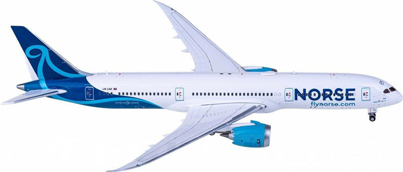 JC Wings Norse Atlantic Airways for Boeing 787-9 Dreamliner LN-LNO 1:400 Airplane Pre-built Airliner Model Display
