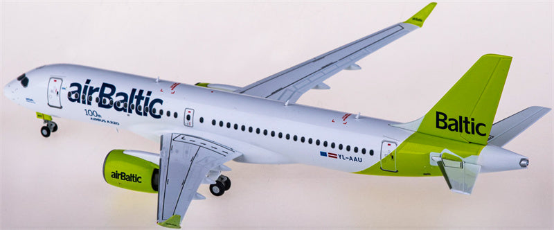 Herpa airBaltic for Airbus A220-300 YL-AAU 1:200 Aircraft Pre-built Airliner Model Display