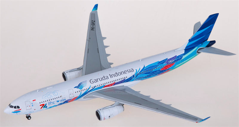 JC Wings Garuda Indonesia for Airbus A330-300 PK-GPZ 1:400 Airplane Pre-built Airliner Model Display