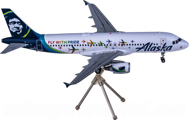 Geminijets Alaska Airlines Airbus A320 N854VA Fly With Pride 1:200 Diecast Model view 4