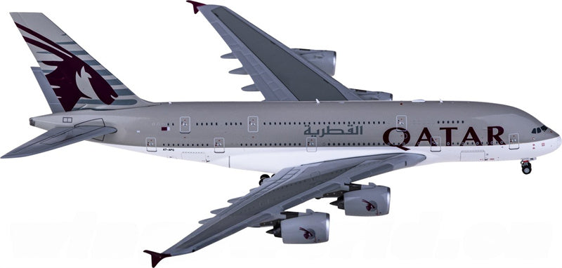 JC Wings Qatar for Airbus A380 A7-APG 1:400 Airplane Pre-built Airliner Model Display
