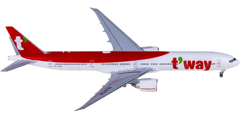 JC Wings T'way Air for Boeing 777-300ER HL8706 1:400 Aircraft Pre-built Airliner Model Display