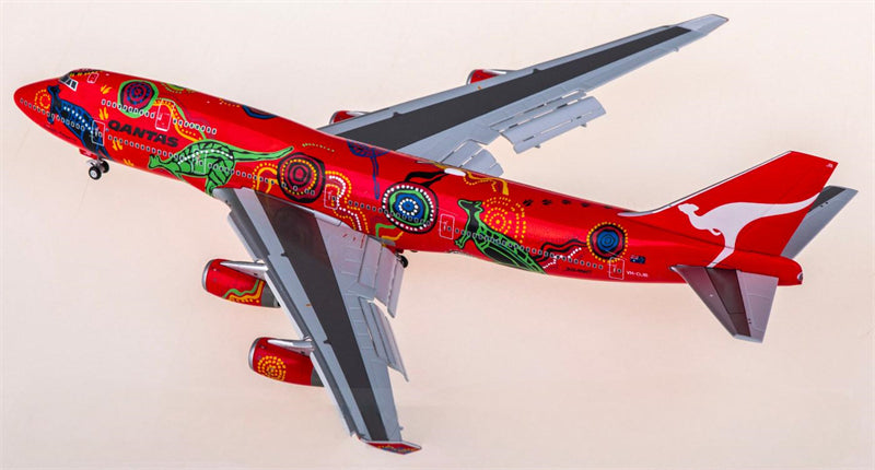 HX Models 1:400 Qantas Boeing 747-400 VH-OJB Flaps down Model