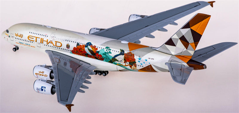 JC Wings Etihad Airways for Airbus A380 A6-APD Choose South Korea 1:400 Airplane Pre-built Airliner Model Display