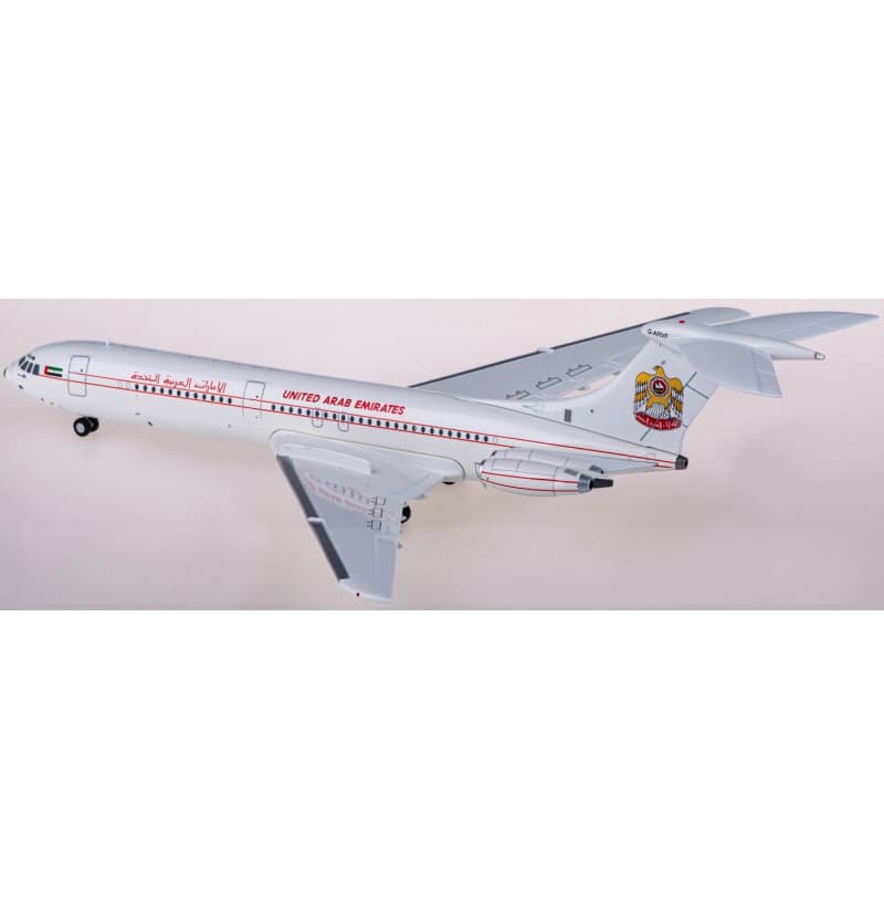 JC Wings UNITED ARAB EMIRATES charter plane Vickers VC10 G-ARVF 1:200 Aircraft Pre-built Airliner Model Display