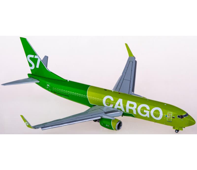 JC Wings S7 Airlines cargo Boeing 737-800BCF VP-BEN Flaps down 1:200 Aircraft Pre-built Airliner Model Display