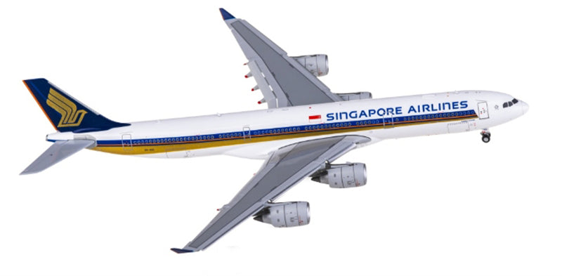 Hxmodels Singapore Airlines for Airbus A340-500 9V-SGC flaps down 1:400 Aircraft Pre-built Airliner Model Display