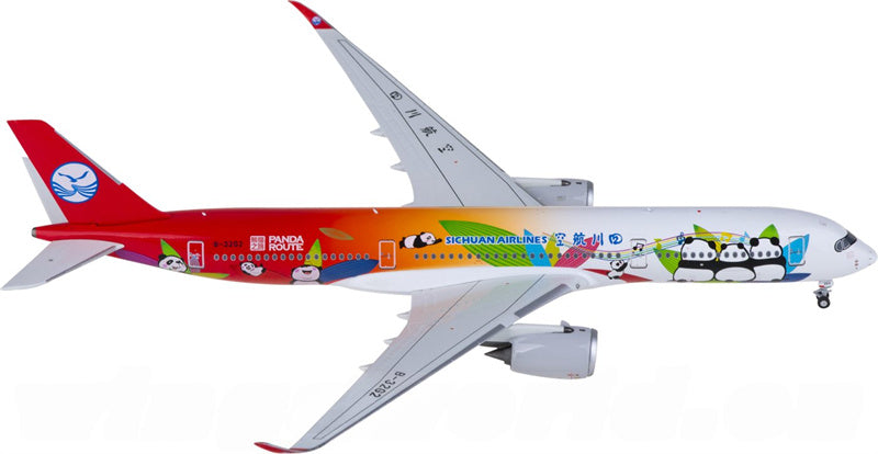 NG Models 1:400 Sichuan Airlines Airbus A350-900 B-32G2 Diecast Model view 4