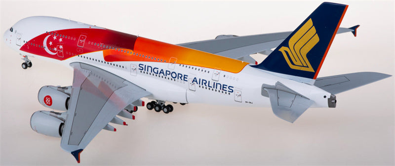 JC Wings Singapore Airlines for Airbus A380 9V-SKJ 1:200 Airplane Pre-built Airliner Model Display
