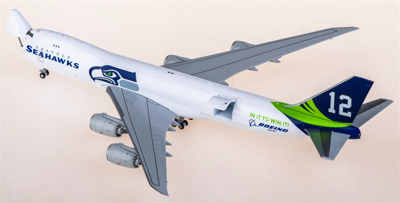 HX Models 1:400 Boeing 747-8F Seattle Seahawks N841BA Diecast Model view 4