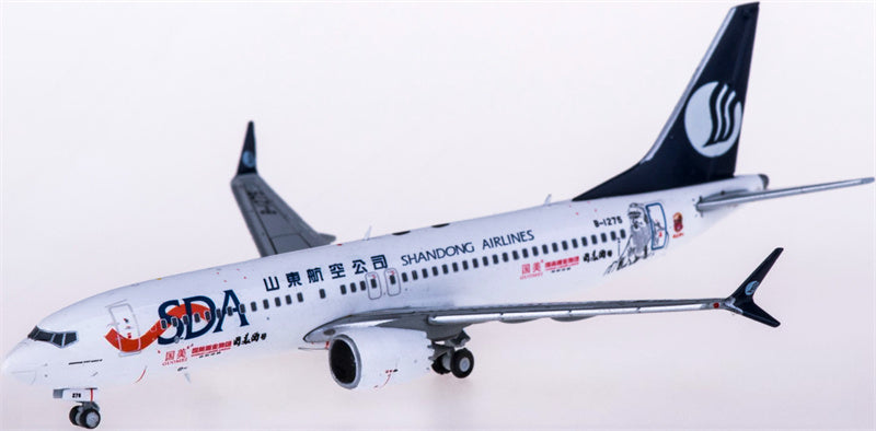 JC Wings Shandong Airlines for Boeing 737 MAX 8 B-1275 1:400 Airplane Pre-built Airliner Model Display