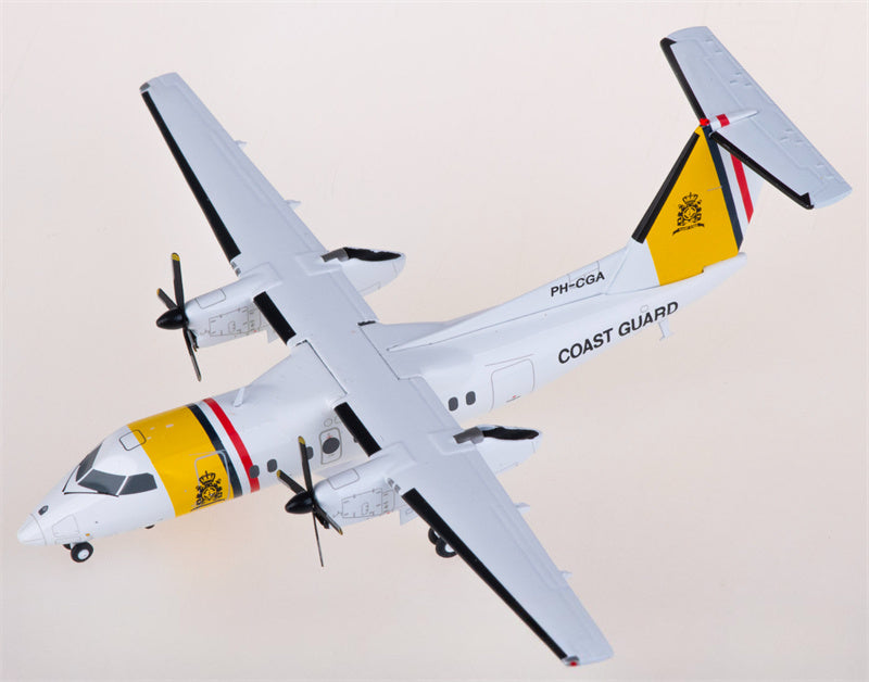 JC Wings Caribbean Coast Guard De Havilland Canada DHC-8-100 PH-CGA 1:200 Diecast Model view 4