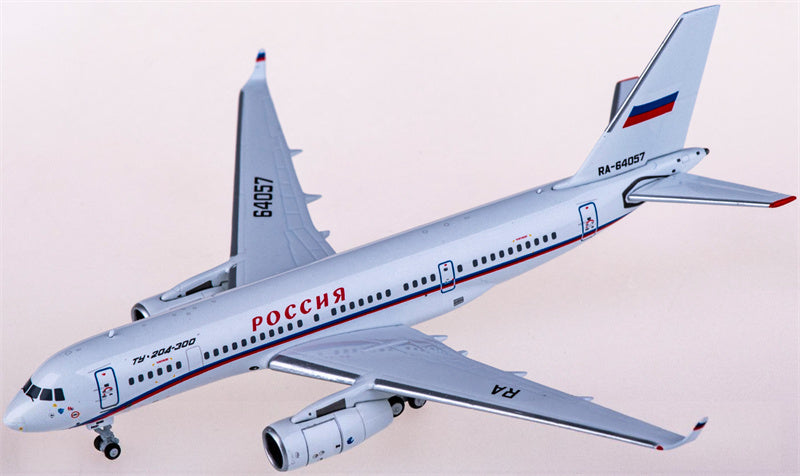 NG Models Rossiya Special Flight Detachment for Tupolev TU-204-300 RA-64057 1:400 Airplane Pre-built Airliner Model Display