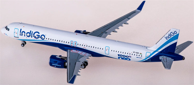 NG Models IndiGo Airbus A321neo VT-IUH 1000th neo 1:400 Diecast Model view 4