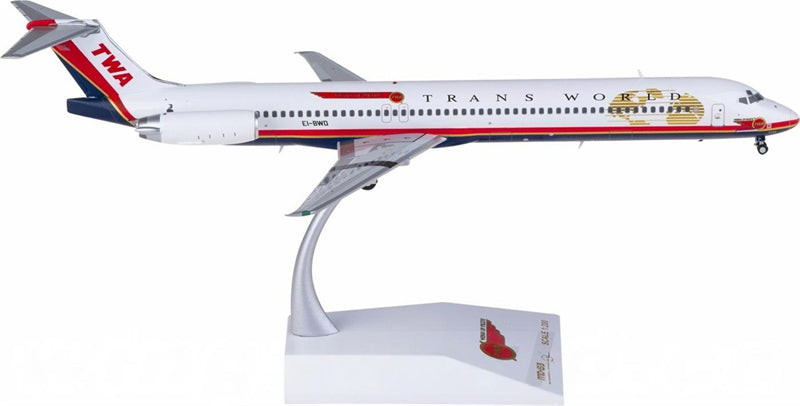 JC Wings TWA McDonnell Douglas MD-83 EI-BWD 1:200 Diecast Model view 2
