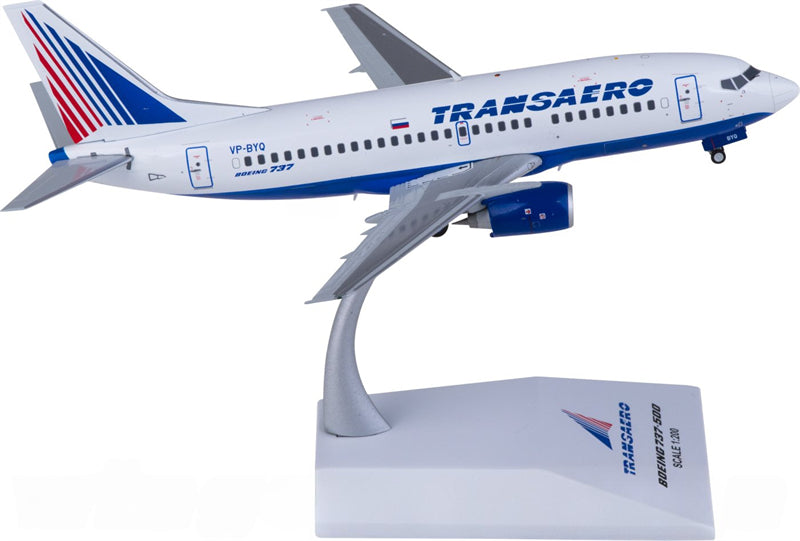 JC Wings Transaero Airlines Boeing 737-500 VP-BYQ 1:200 Diecast Model view 2