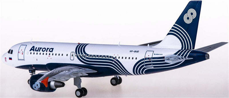 JC Wings Aurora for Airbus A319 VP-BUO 1:200 Airplane Pre-built Airliner Model Display