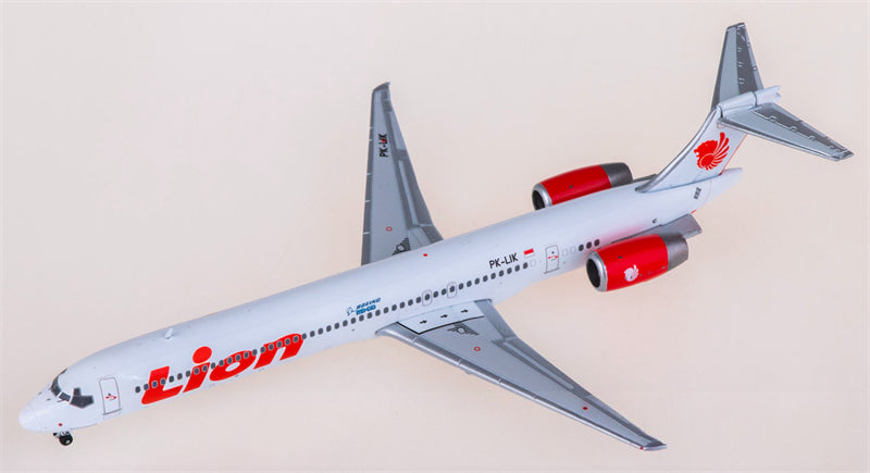 JC Wings Lion Air for McDonnell Douglas MD-90 PK-LIK 1:400 Airplane Pre-built Airliner Model Display