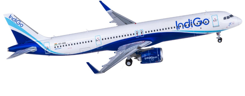 JC Wings Indigo Airlines for Airbus A321neo VT-ICQ 1:200 Aircraft Pre-built Airliner Model Display