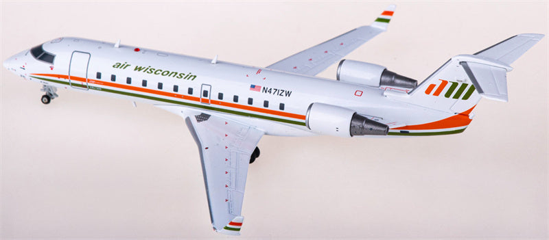 Geminijets Air Wisconsin for Bombardier CRJ200LR N471ZW 1:200 Airplane Pre-built Airliner Model Display