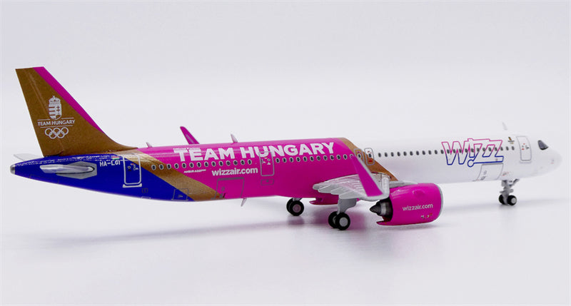 JC Wings 1:400 Wizz Air Airbus A321neo HA-LGI Diecast Model view 6