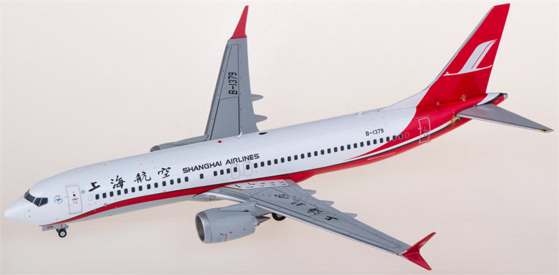 JC Wings Shanghai Airlines for Boeing 737 MAX 8 B-1379 1:200 Airplane Pre-built Airliner Model Display
