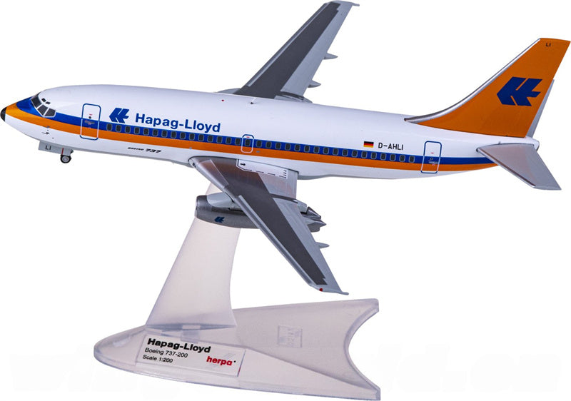 Herpa Hapag-Lloyd Boeing 737-200 D-AHLI 1:200 Diecast Model view 2