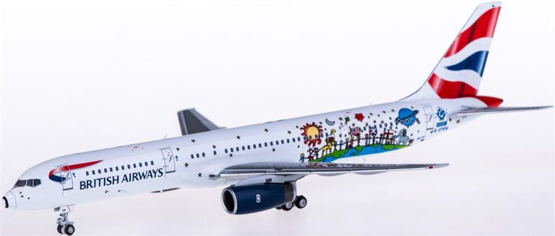 NG Models British Airways for Boeing 757-200 G-CPEM 1:400 Airplane Pre-built Airliner Model Display