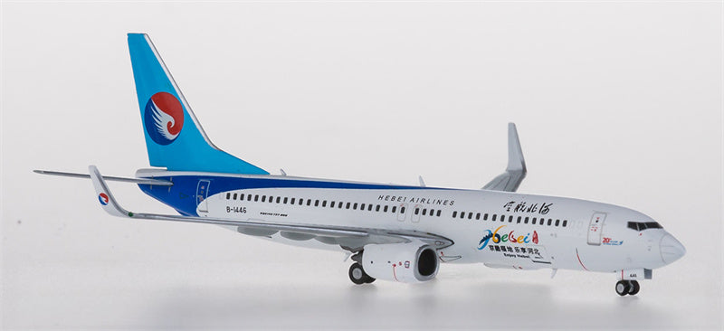 JC Wings Hebei Airlines for Boeing 737-800 B-1446 1:400 Airplane Pre-built Airliner Model Display