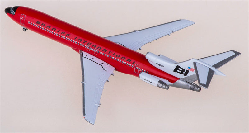 Herpa Braniff International Boeing 727-200 N401BN 1:500 Aircraft Pre-built Airliner Model Display