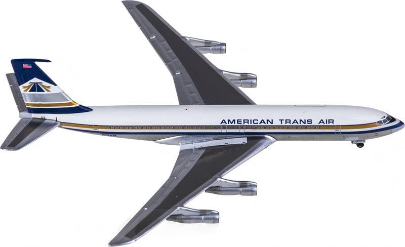 Aeroclassics 1:400 American Trans Air Boeing 707-300 N7597A DIECAST Model