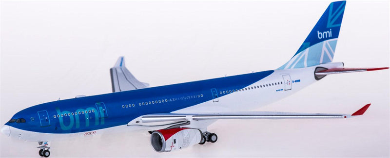 NG Models BMI for Airbus A330-200 G-WWBB 1:400 Aircraft Pre-built Airliner Model Display