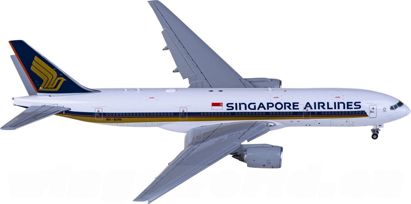 JC Wings Singapore Airlines Boeing 777-200 9V-SVN Flaps Down 1:400 Diecast Model view 2