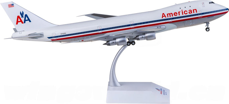 JC Wings American Airlines for Boeing 747-100 N743PA 1:200 Airplane Pre-built Airliner Model Display