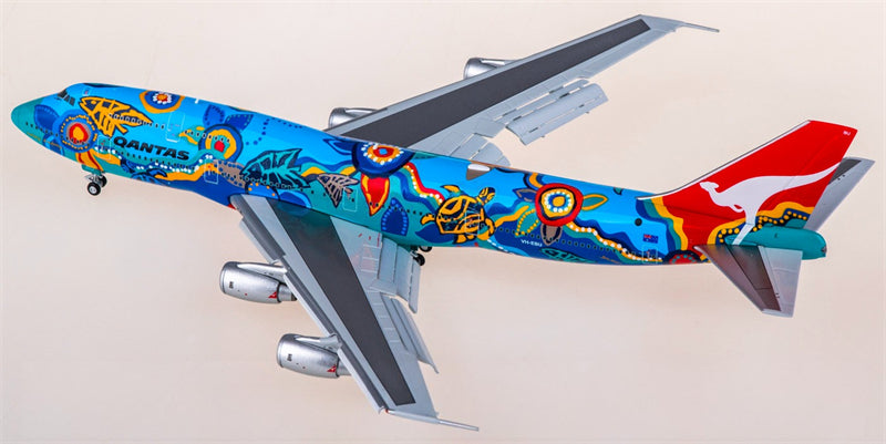 HX Models 1:400 Qantas Boeing 747-300 VH-EBU Flaps down Model